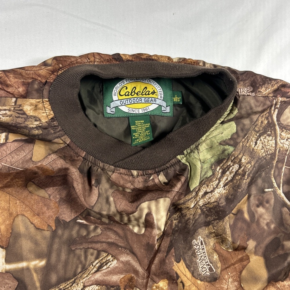 Cabela’s Mossy Oak Breakup Pullover Hunting Mens Large Pocket Lightweight